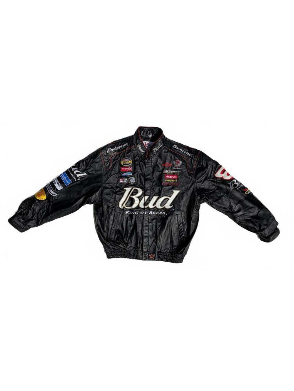 NWT Dale Earnhardt Jr #8 Budweiser Leather Racing Jacket | JH Design XL